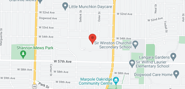 map of 1140 W 54TH AVENUE